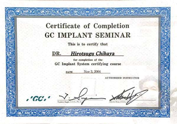 GC implant seminar